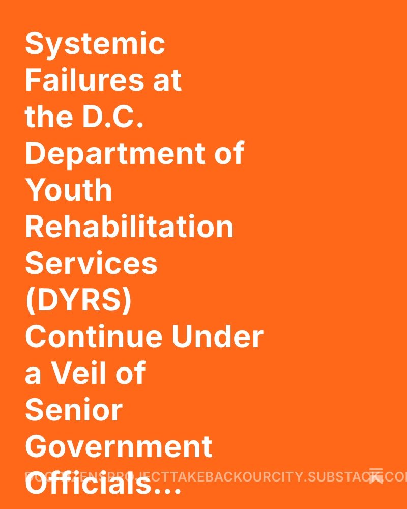 Rhonda4DC's tweet image. Please share. Please read. Please help to #SAVEDC!

Join us at the Press Conference. Tues., 9/16/25, 10:30AM at DC Department of Youth Rehabilitation Services (DYRS) 1000 Mt. Olivet Rd., NE, Wash., DC
#Hamilton4DCMayor2026!

(Click the link for more info.)
…nsprojecttakebackourcity.substack.com/p/systemic-fai…