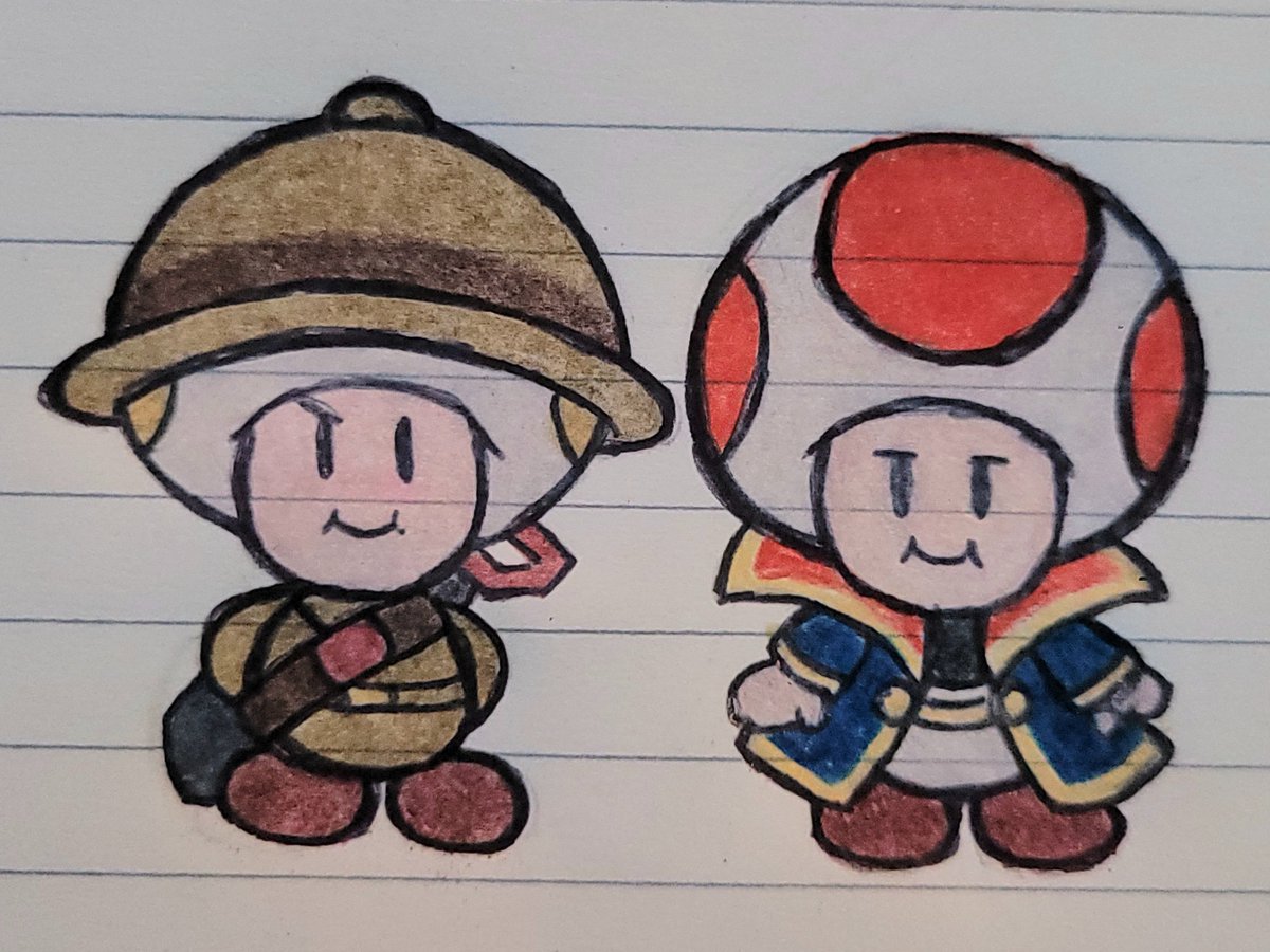 emmariee_art's tweet image. "Moonlit Moment" ~ Professor Toad and T. Ode stargaze after the origami festival. ✨️ #papermario #profode #professortoad #captaintode #papermariofanart