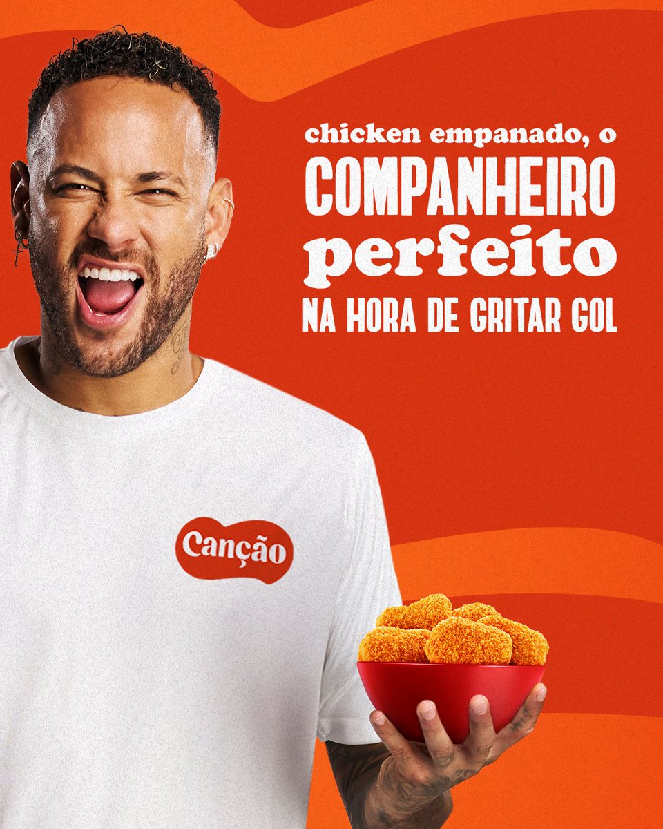 neymarjr's tweet image. Já separou o seu chicken empanado pra vibrar com o Santos F.C. amanhã? 🤝⚽
#CançãoAlimentos #MomentoCanção