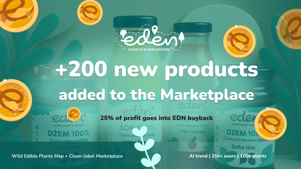 We just dropped 200+ new clean-label products in the Eden Marketplace.  

Every product is verified by our chemical technologist &amp; lab crew.    

Total number of all products: 1654.  

25% of profits = EDN buyback