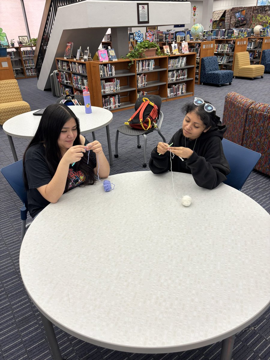 .<a href="/RNECavaliers/">Richland Northeast HS</a> crafters are ready to do some crochet work! 🧶 🪡