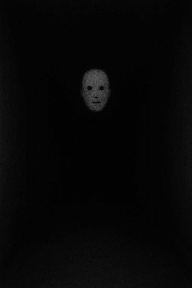 Deuxième phénomène :
Et soudain, au fond du couloir, juste avant le petit salon, une forme est apparue :
une tête grise, flottante, sans corps visible.
Elle semblait suspendue dans l’air, parfaitement immobile.