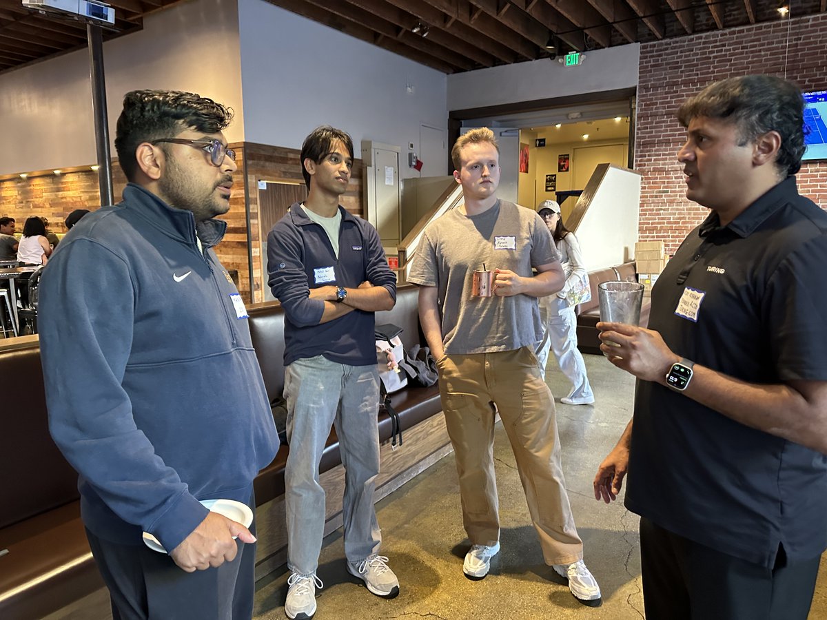 turingcom's tweet image. Frontier AI needs frontier minds.
At our recent PhD Happy Hour at UC Berkeley, we connected with researchers in robotics, math, physics, and statistics, talent shaping the future of AI.
This is how we build with the world’s top PhDs.
Stay tuned for what’s next!