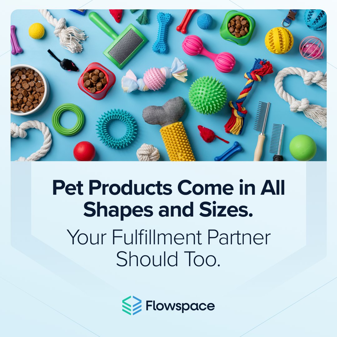 get_flowspace's tweet image. 40lb kibble bags. Pet supplements. Subscription boxes. Each needs a different approach. Without flexibility, costs & errors spike. 
The right setup handles heavy freight + small parcels, secures kitting & protects margins. 
Find out why that's Flowspace: hubs.la/Q03J8wt_0