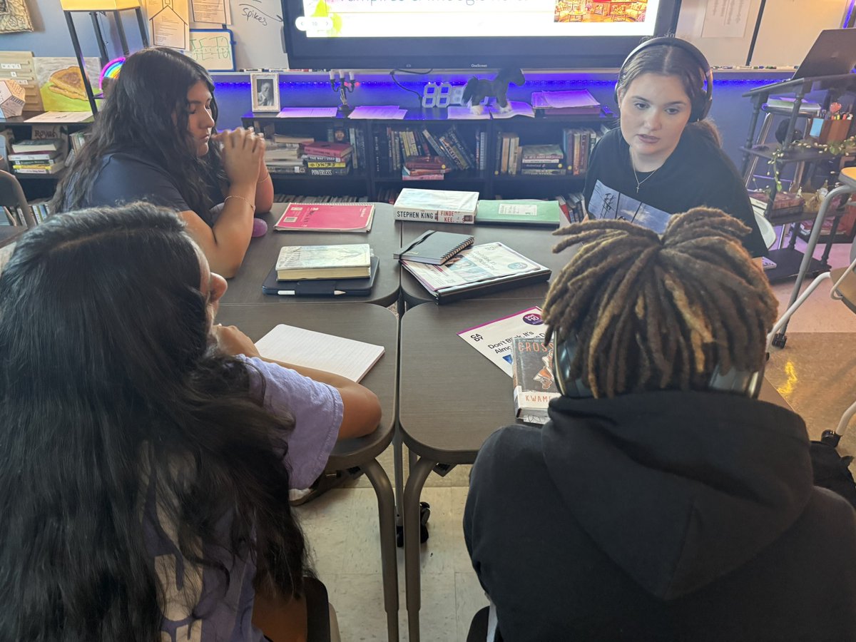Students reflecting, collaborating and writing! It’s a wonderful Friday in English!