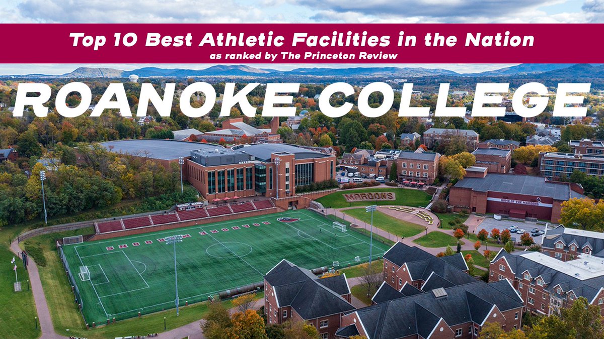Roanoke College was ranked 10th in the nation for Best Athletic Facilities by the Princeton Review! We also ranked fourth out of the Division III schools in the top 25 and were the top school in the ODAC!
