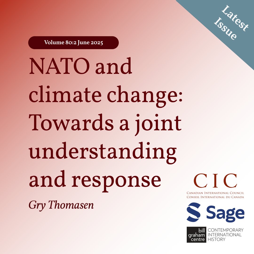Intl_Journal's tweet image. NATO promised to lead on climate security, but members’ uneven adaptation plans risk a “two-tier” alliance. Gry Thomasen in IJ: doi.org/10.1177/002070…