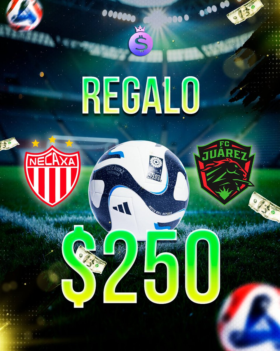 Sistema ZCode (@sistemazcode) on Twitter photo 🎁 REGALO $250
⚽️ Necaxa 🆚 Juárez – #LigaMX
¿Cuántos GOLES habrá en el partido y qué equipo anota PRIMERO? 🔥
Comenta tu predicción con #Zcode
Manda tu predicción a <a href="/SistemaZcode/">Sistema ZCode</a>
Dale ❤️ y RT
1 participación por persona
#Necaxa #FCJuarez #LigaMX 🎁 REGALO $250
⚽️ Necaxa 🆚 Juárez – #LigaMX
¿Cuántos GOLES habrá en el partido y qué equipo anota PRIMERO? 🔥
Comenta tu predicción con #Zcode
Manda tu predicción a <a href="/SistemaZcode/">Sistema ZCode</a>
Dale ❤️ y RT
1 participación por persona
#Necaxa #FCJuarez #LigaMX