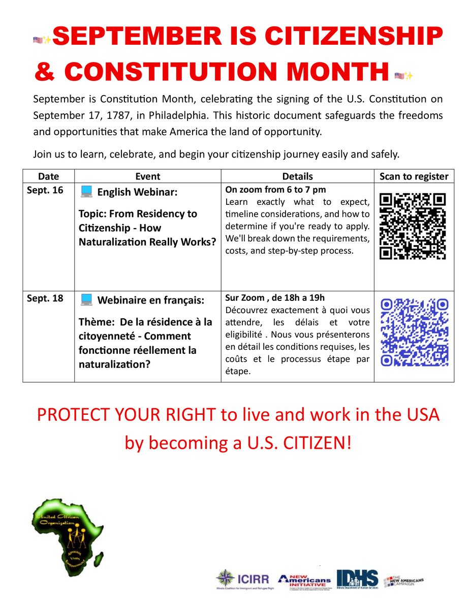 September is Citizenship Month!
Septembre est le mois de la citoyenneté !