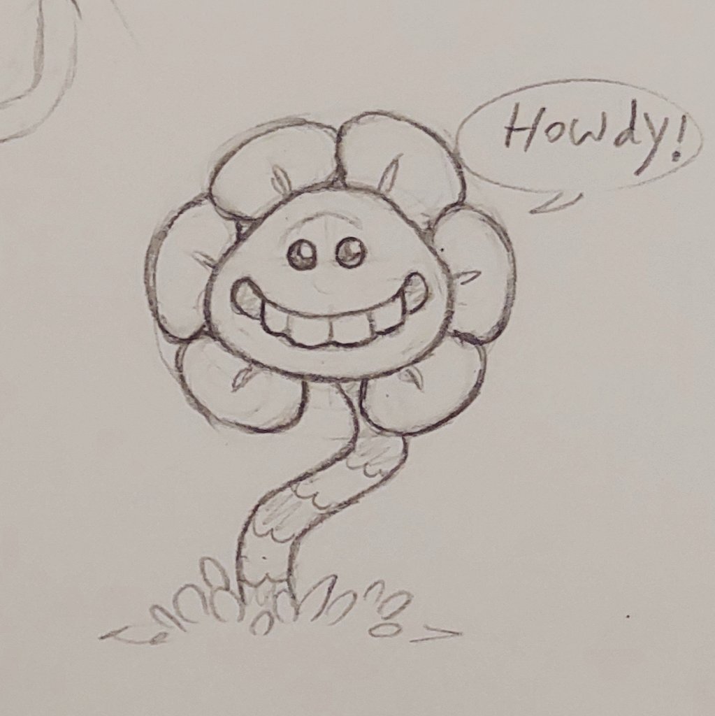 01_ReihanehDraw's tweet photo. If anyone was wondering how Aardman flowey would look like... 😭
#undertale https://t.co/UTpqaL6wFw