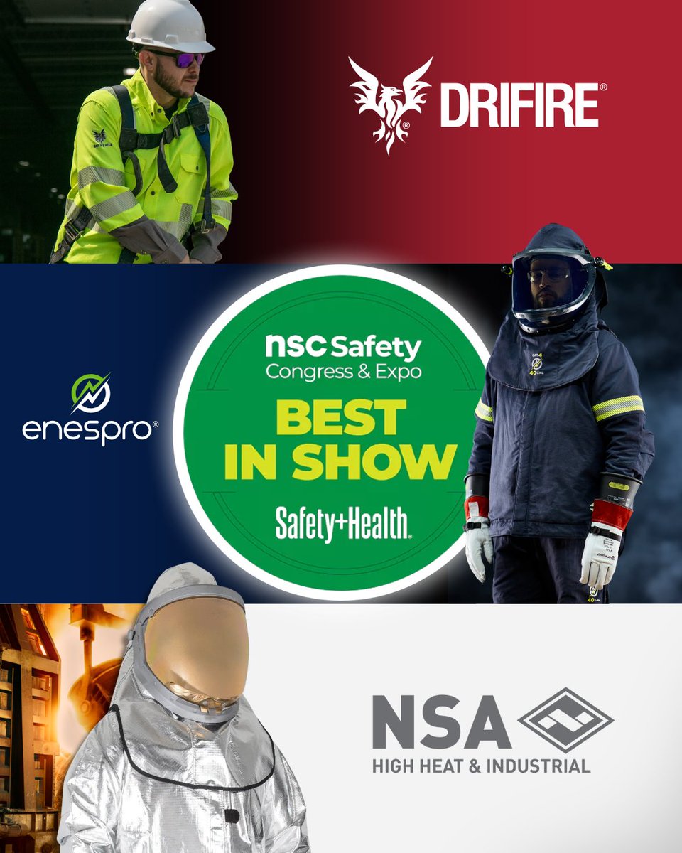 thinkNSA's tweet image. Innovation is at the core of NSA.

This year, DRIFIRE®, Enespro®, &amp;amp; NSA are featured in the NSC 2025 New Product Showcase!

See the latest in FR protection &amp;amp; cast your vote for “Best in Show” at Booth 1731 or online: shorturl.at/NqQXp

#NSCExpo #NSA #DRIFIRE #EnesproPPE