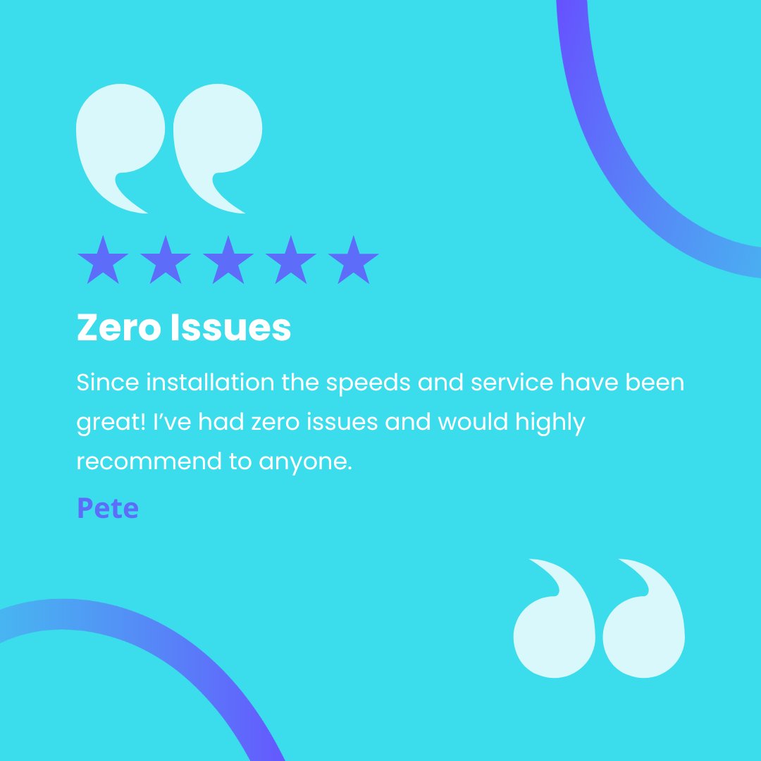 FEEDBACK FRIDAY!

Thanks Pete for your 5 star review! We're so pleased
that we've met your expectations for speed, reliability
and customer service! 😊

Skip the broadband drama, join Hull Fibre.

💻 hull-fibre.co.uk
📞 01482 574574
📧 sales@hull-fibre.co.uk