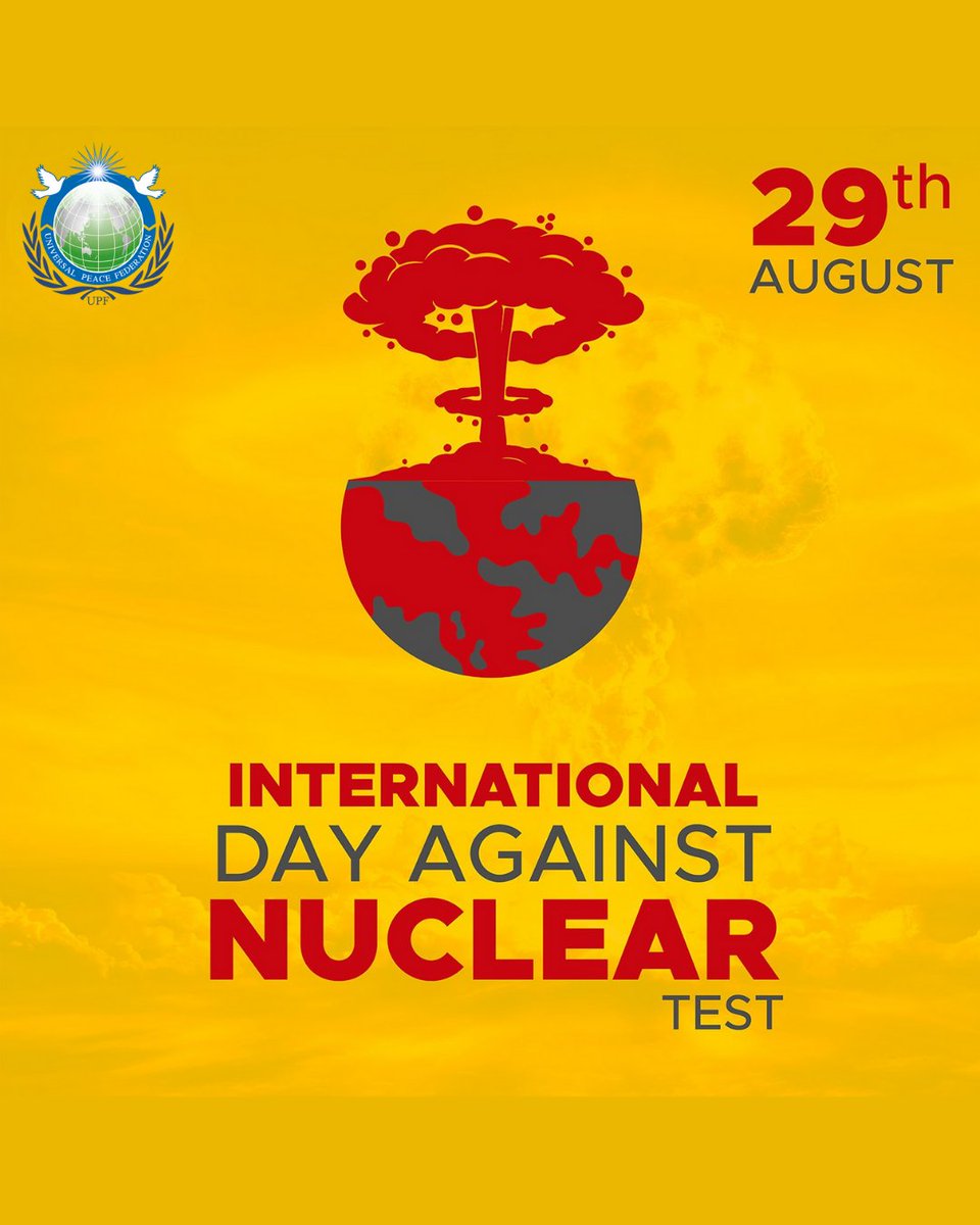 ukUPF's tweet photo. Humanity’s greatest achievements should be measured by its ability to build peace, not arsenals. UPF joins the world in rejecting nuclear tests.
https://t.co/O1VNgsBqI0
#UPF #PeaceAndTrust2025 #NuclearFreeWorld https://t.co/mRWDcWNCh1