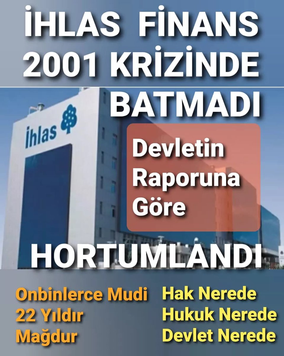 #İBLİS HOLDİNG
#1232CumaGeçti
70 bin İhlas finans Mudisini Dolandıran
#İBLİS holdingin patronu Mücahit ören
Bu Cumada Borcunu Ödemedi
#Ey İktidar İhlas holdinge Kayyum Atay'ın
<a href="/ihlasholdingas/">İhlas Holding</a>
<a href="/tgrthabertv/">TGRT HABER</a>
<a href="/mucahid_oren/">Ahmet Mücahid Ören</a>
<a href="/tcbestepe/">T.C. Cumhurbaşkanlığı</a>
<a href="/RTErdogan/">Recep Tayyip Erdoğan</a>
<a href="/dbdevletbahceli/">Devlet Bahçeli</a>
<a href="/eczozgurozel/">Özgür Özel</a>
<a href="/sabah/">Sabah</a>