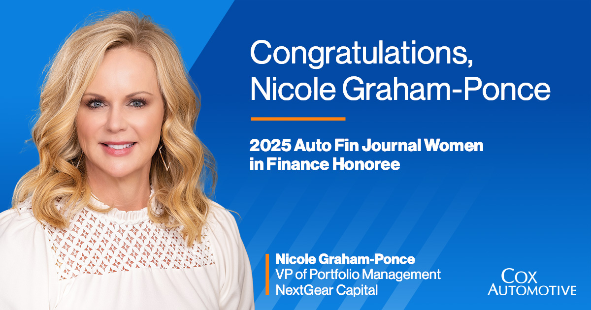 Congratulations to Nicole for being recognized as a 2025 Auto Fin Journal Women in Finance Honoree. With an unwavering commitment to her team, clients and community, this honor is very well deserved. We are lucky to have you at NextGear Capital, Nicole.