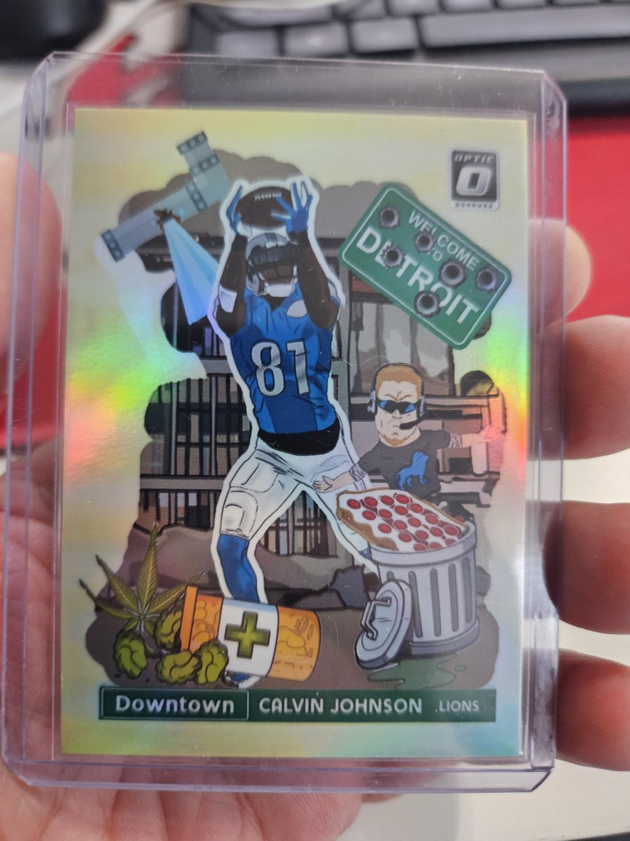 I did a more accurate Calvin Johnson downtown card. 

#thehobby