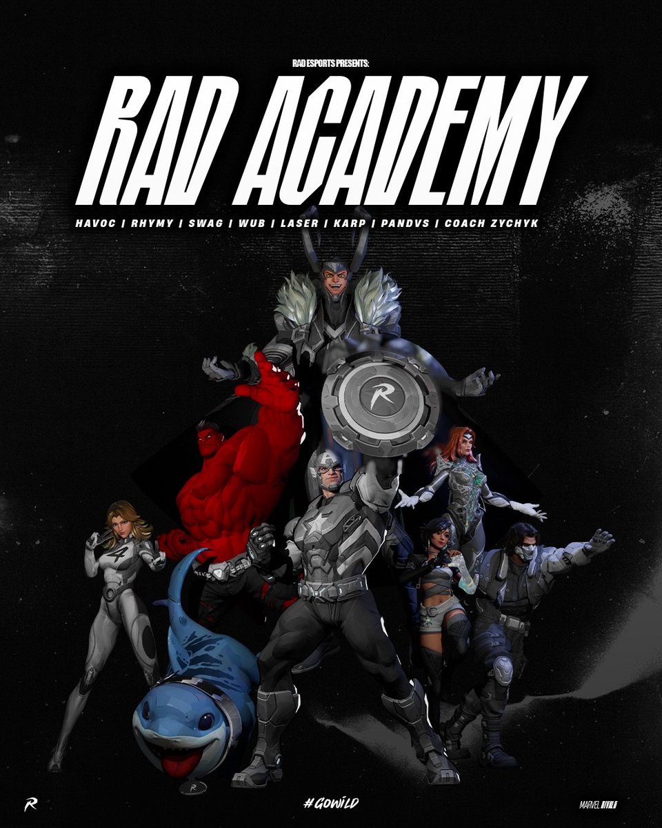 You thought we were done? 😏

Introducing Rad Academy:

🛡  <a href="/ow_havoc/">Havoc</a>
🛡  <a href="/Rhymyy/">YMYHЯ</a>
👊  <a href="/wubxii/">ً</a>
👊  <a href="/SwagRivals/">Swag</a> 
🫴  <a href="/LOWBOBLASER/">LOWBOBLASER</a> 
🫴  <a href="/PANDVSS/">PANDVS</a> 
🫴  <a href="/karp_rivals/">Karp</a>

🧠  <a href="/Zychyk_GG/">зайчик</a>

#GoWild | #MarvelRivals