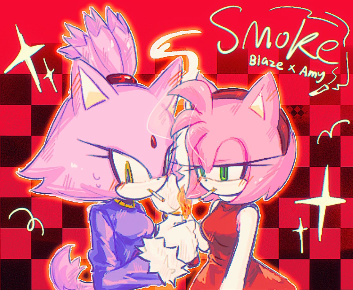 💜💖
#blazamy 
#amyrose
#blazethecat