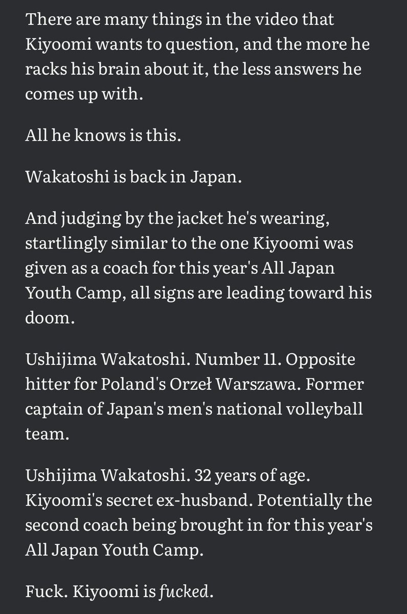 oisugakita's tweet photo. Forgot to post here whoopsie but wip 💫 #ushisaku #ussk canon compliant divorced exes to lovers 🙂↕️
I’ve been so stuck with writing this but I think I’ve finally got the ball rolling (all I needed was an unserious tiktok vid to get me going lol) https://t.co/lOHgcZ2oLz