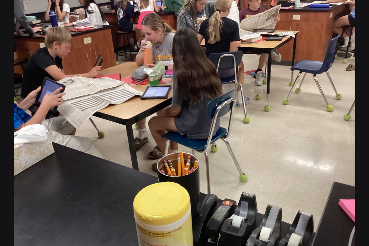 Analyzing newspapers from September of 2001! Learning about new facts, perspectives, and what a newspaper actually is 😎 thanks to the parent for sending these copies in!
#USHistory