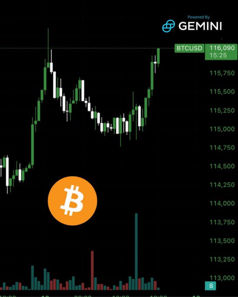 🟠BTC-ARCHIVE: "Bitcoin raggiunge un valore record di 116.000 dollari"