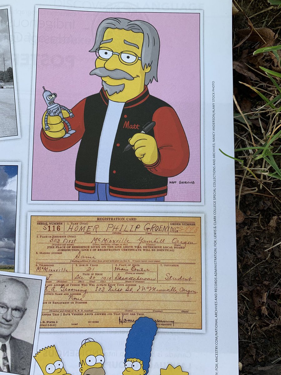 So “Homer (Groening) Simpson” — Matt Groening used family names for his creation — was born in Saskatchewan. I often wondered what inspired the Canadian references (such as to Winnipeg). Thanks to Canadian Geographic (May-June).
