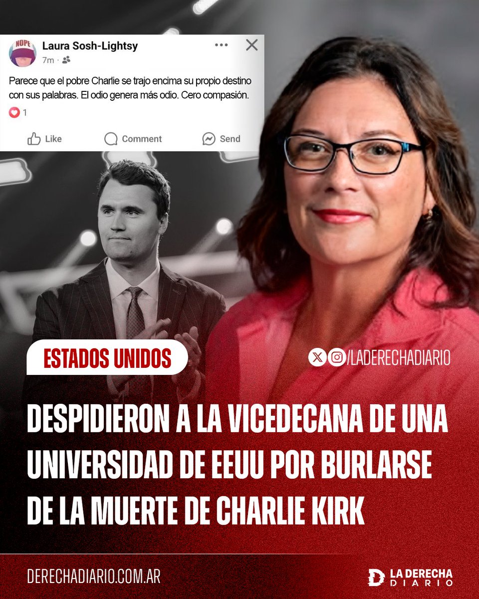 Para mi Charlie kirk fue un pobre hombre lleno de odio y con discursos violentos, racistas, homofóbicos, xenofobicos, etc.. anda saber en que radico tanto resentimiento. Pero burlarse de su muerte es algo totalmente enfermizo. Los yankies son una sociedad enferma pobre kirk