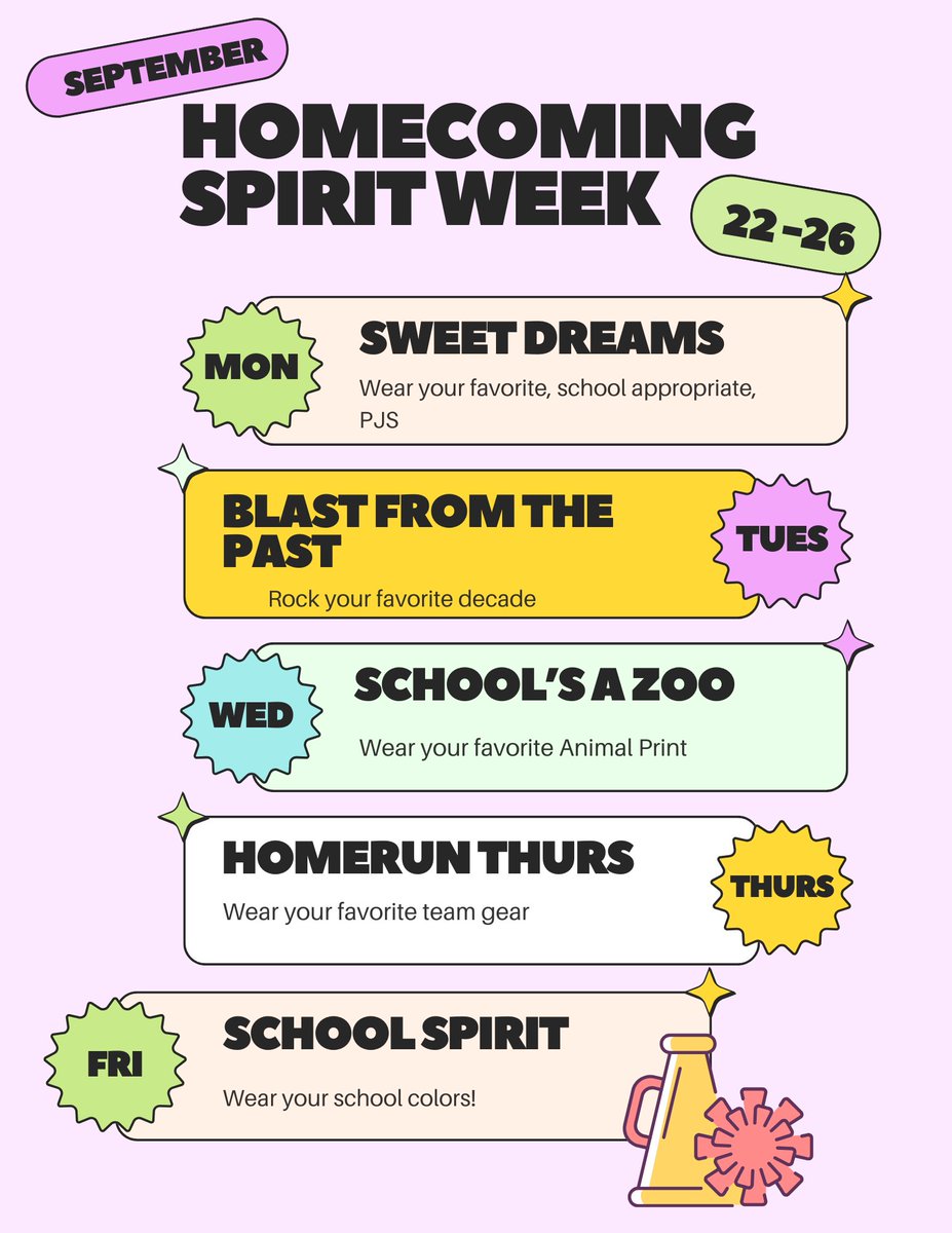 Homecoming week also means spirit week!