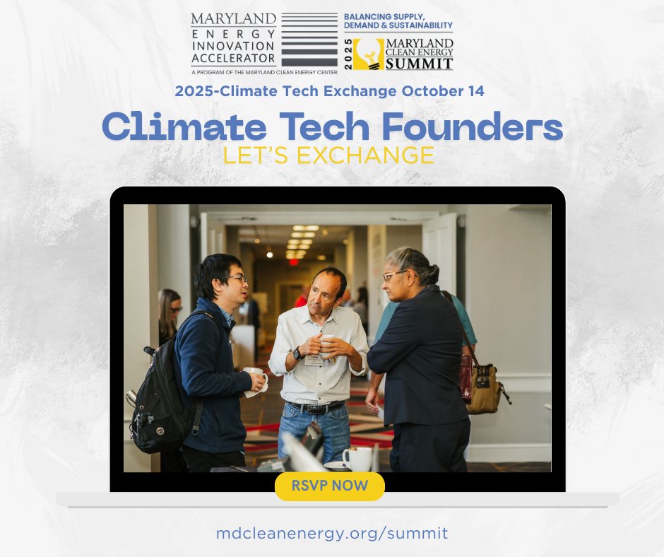 Are you building the next big climate solution? Showcase your solution at the #ClimateTechExchange2025 on October 14.

Share your innovation and connect with the funders, partners, and resources to help scale.

RSVP: ow.ly/7eb350WQCe1

 #LetsExchangeClimate.