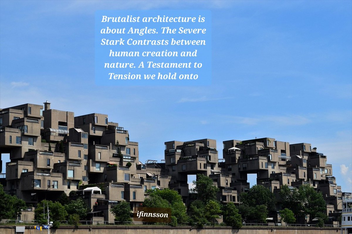 Morgan_R_R_Haze's tweet image. #WordedART #brknshards #Firewords #FoxProse
Brutalist architecture is about Angles. The Severe Stark Contrasts between human creation and nature. A Testament to Tension we hold onto 
ifinnsson pixabay.com