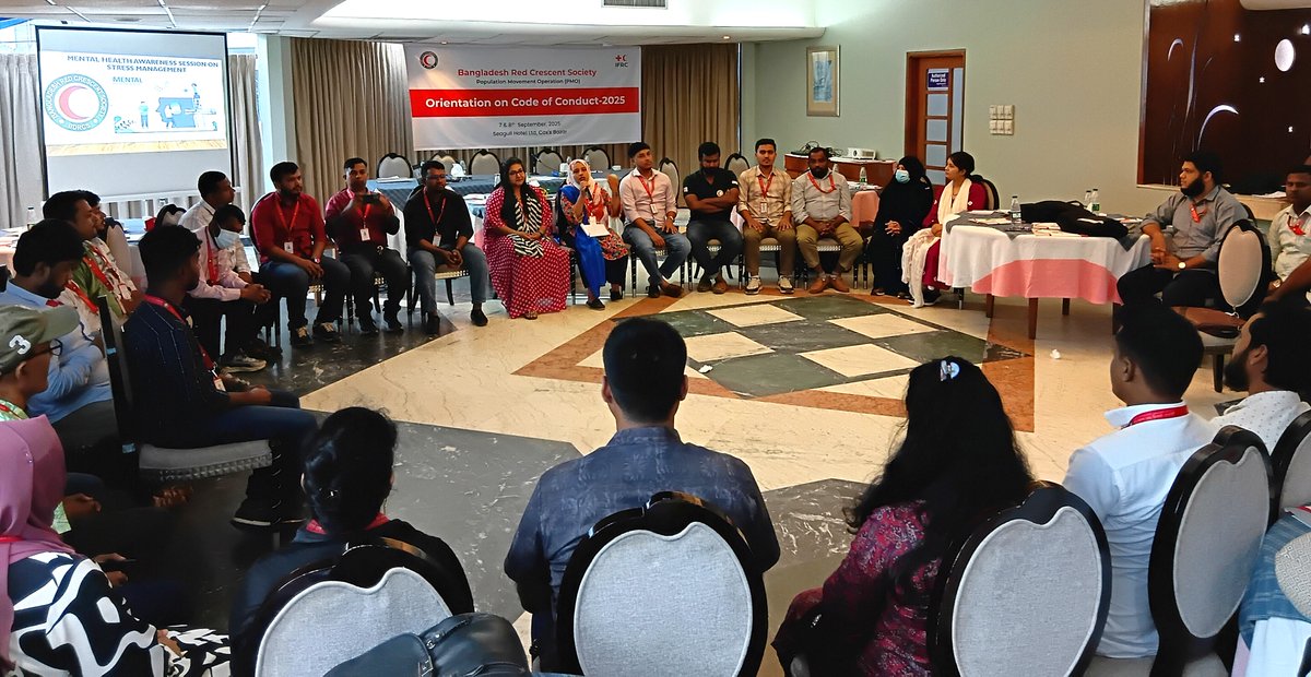BDRCS1's tweet image. #Orientation on #CodeOfConduct: Our promise to protect &amp;amp; serve with integrity!
@BDRCS1 with @ifrc support completed orientation in #CoxsBazar.
👥 160 staff | 4 batches
Focus: Respect &amp;amp; dignity, safeguarding, transparency &amp;amp; ethical conduct.
#HumanitarianPrinciples #Accountability