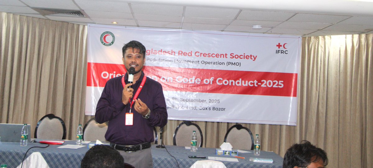 BDRCS1's tweet image. #Orientation on #CodeOfConduct: Our promise to protect &amp;amp; serve with integrity!
@BDRCS1 with @ifrc support completed orientation in #CoxsBazar.
👥 160 staff | 4 batches
Focus: Respect &amp;amp; dignity, safeguarding, transparency &amp;amp; ethical conduct.
#HumanitarianPrinciples #Accountability