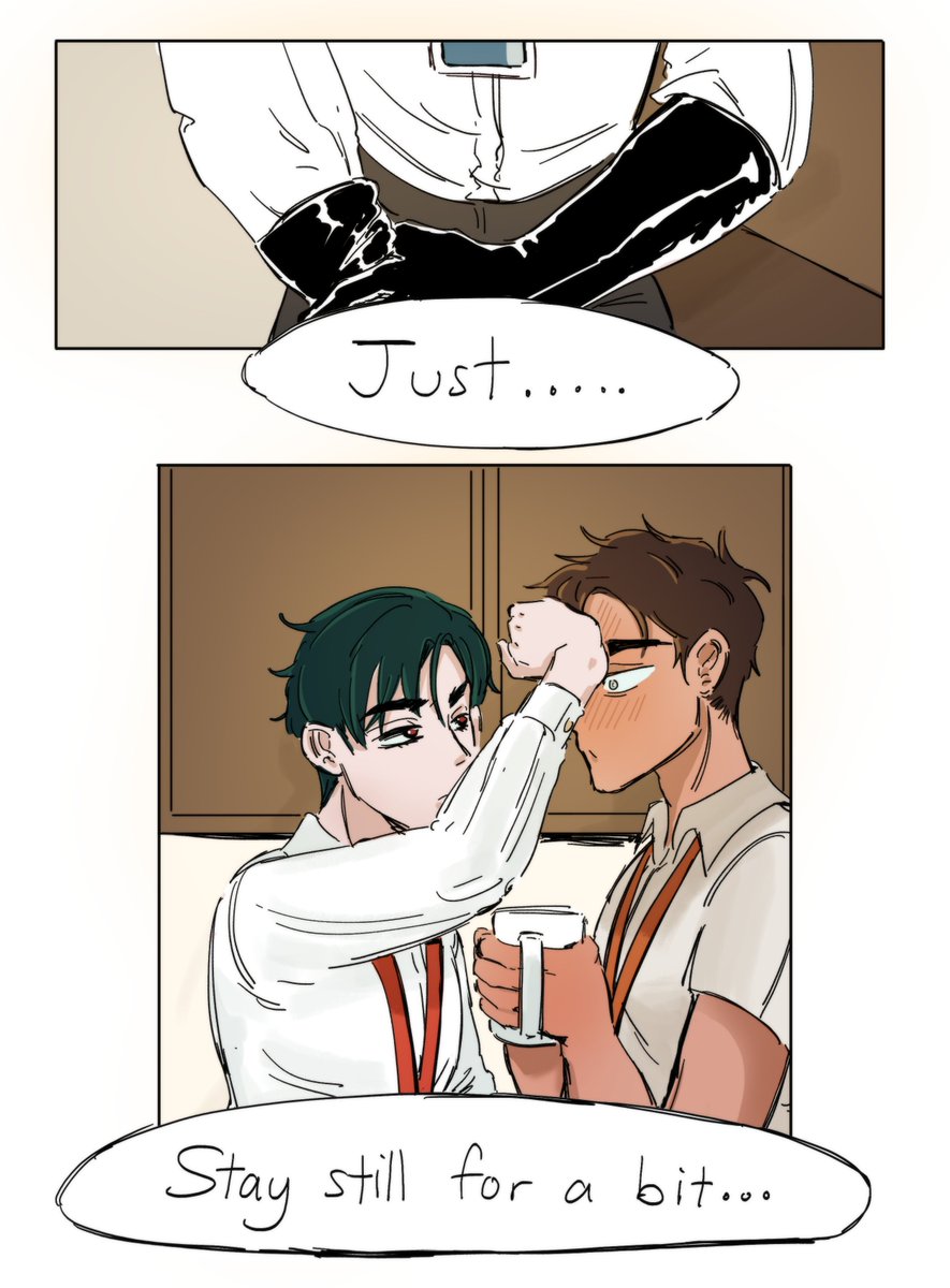 loveinapocalyps's tweet photo. Cherry magic / office au!!!

Sick colleague and a caring sunbae 1/3
Pages 4/9

Till's eyes are green 

I drew Hyunwoo for the first time :0000 

#tillivan #tiiv https://t.co/v9OqJWUZmq
