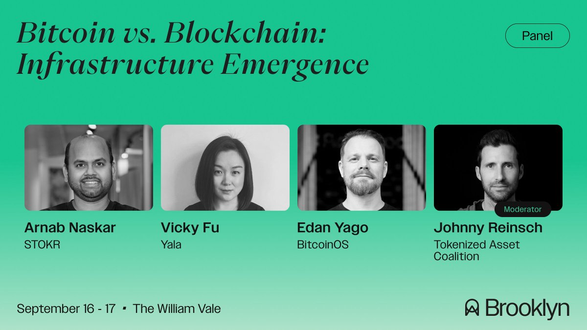 The BTC Ecosystem has entered the tokenization chat. We're excited to dive in with <a href="/stokr_io/">STOKR</a>, <a href="/yalaorg/">Yala</a> and <a href="/bitcoinos_/">Bitcoin Operating System</a> on all things BTC + Tokenization at <a href="/rwasummit/">Real-World Asset Summit</a> next week, moderated by <a href="/itsjawknee___/">Johnny Reinsch</a>.

See you next week!