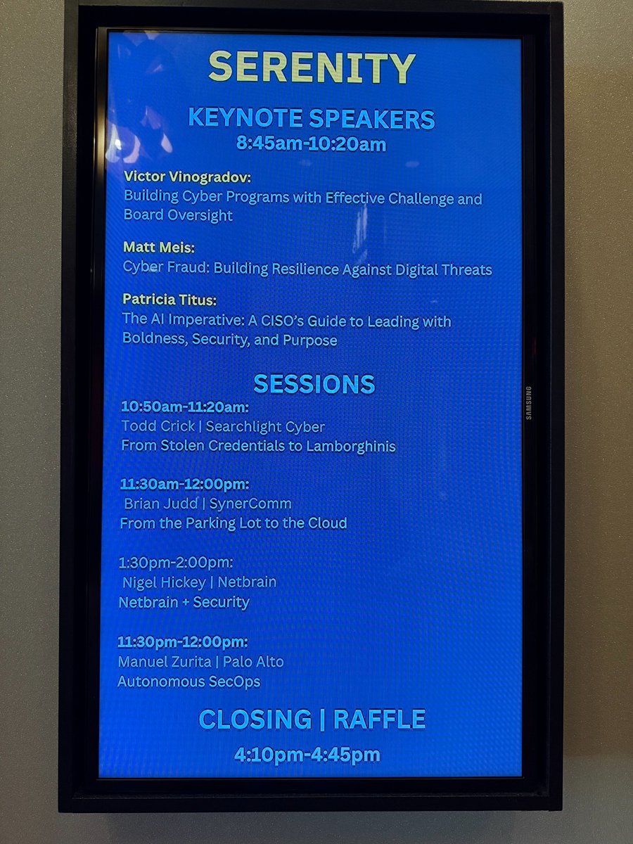 NetBrainTech's tweet image. Grateful to connect with cybersecurity leaders at @SynerComm’s IT Summit 2025 in Milwaukee! 
🎤 Great energy around network automation during Nigel Hickey's (@vCenterNerd) “NetBrain + Security” session. 
Thanks to everyone who stopped by our table!