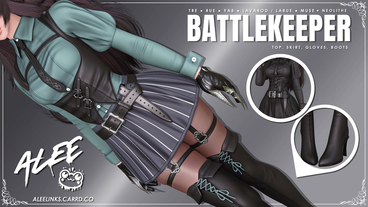 BATTLEKEEPER is now up on my platforms, l!nks in b!o 🖤

4 pieces, usual bodies + a NeoLithe option (1 size and a one-off, I won't be including it with every release!).

More previews in replies! Enjoy~.

#aleemods
