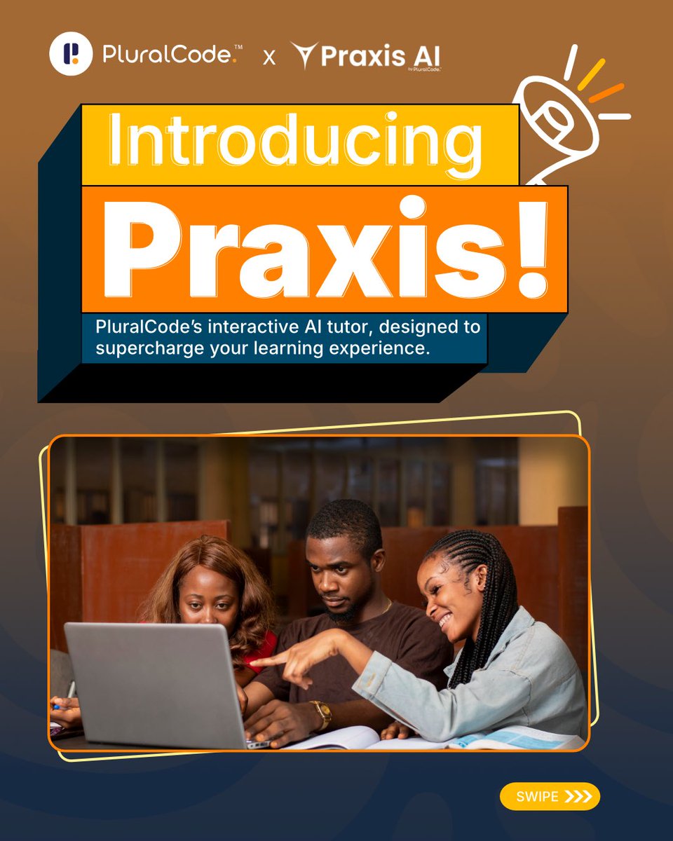 pluralcode's tweet image. Introducing Praxis: The Future of Learning!
At PluralCode, we’re thrilled to announce Praxis AI to bring you a revolutionary interactive AI tutor that is set to transform your educational journey. Designed with the modern learner in mind, Praxis offers personalized, engaging,…