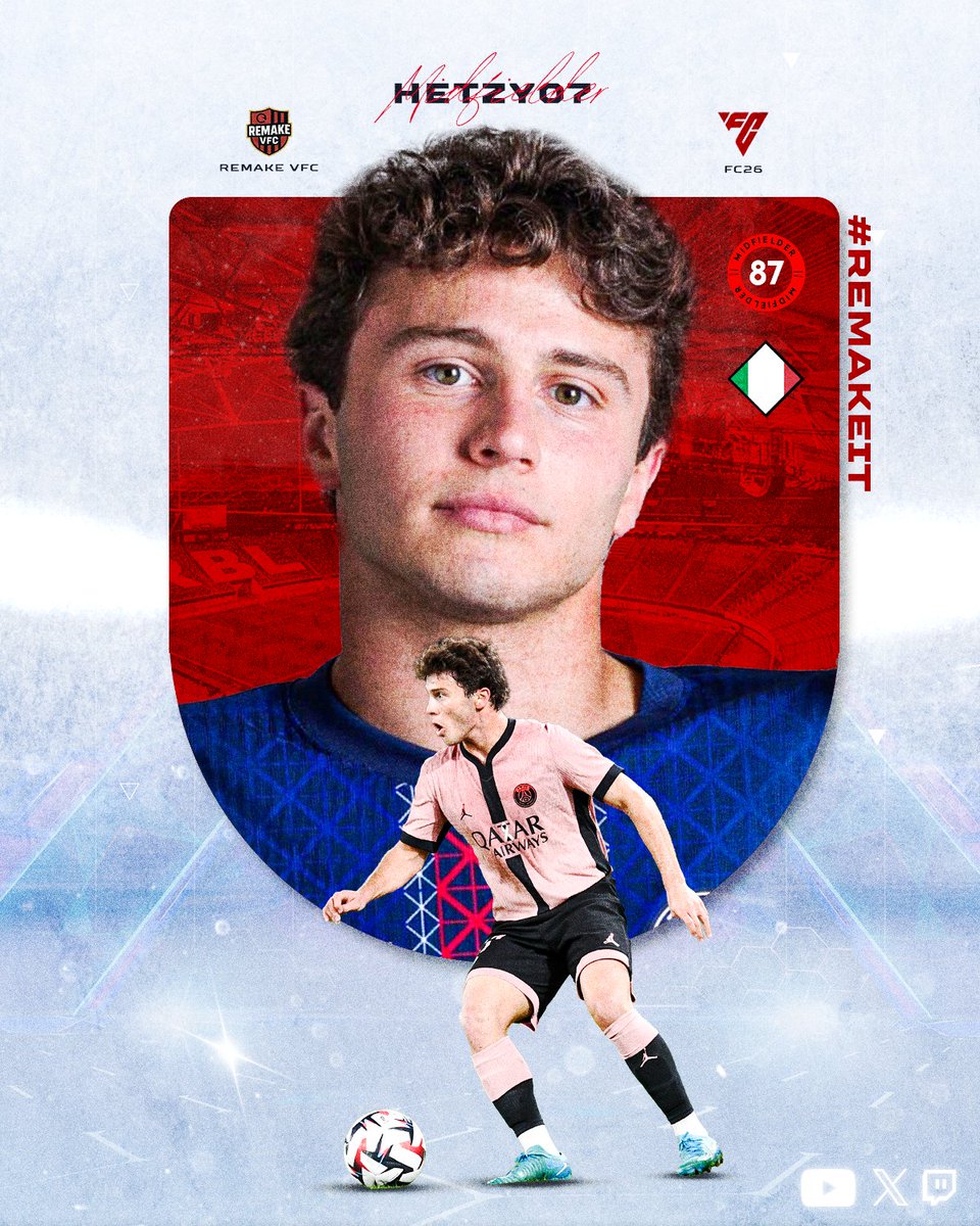A true creator in midfield, endowed with exceptional technique on the ball and a remarkable ability to deliver extraordinary passes.

We are thrilled to welcome him to our team :

𝗗𝗖_𝗛𝗲𝘁𝘇𝘆𝟬𝟳 💪🔥🇮🇹

#RemakeVFC #RemakeIT 🔴⚫️