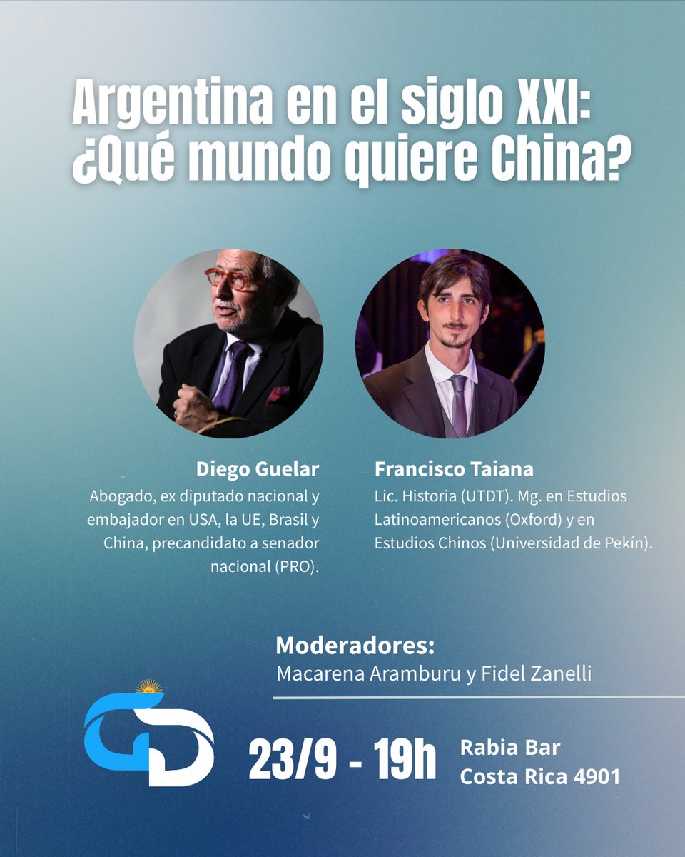 LA INSERCIÓN DE ARGENTINA EN EL MUNDO 

Vamos a hablar de política internacional (tal vez la más importante) y sobre el complejo escenario en el que Argentina tiene la misión de insertarse.

👉🏻 Te podés anotar acá: bit.ly/3VbFHlp