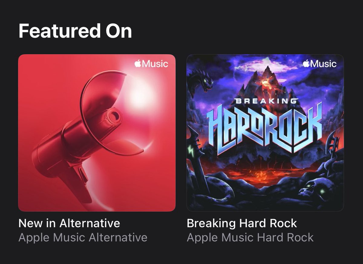Big Thanks to <a href="/AppleMusic/">Apple Music</a> for featuring Stardust (All Around Us) on the #NewInAlternative and #BreakingHardRock playlists 🤘🤘