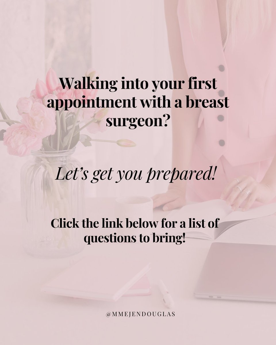 It can feel overwhelming to head into that first appointment. That's why I put together a list of questions to bring with you to your breast surgery appointment. I hope it helps you feel more empowered! pearlsofencouragement.com/questions-for-…
