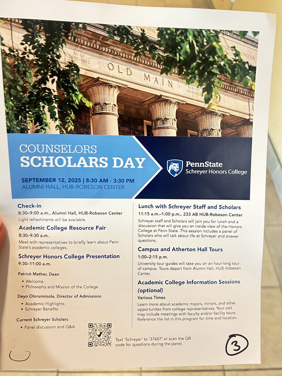 Penn State hosted a school counselor event for their Schreyer Honors College….. and I got to bump into an MHS 2024 alumni who is in the honors college! Kate Sweeney, my former student and cheerleader💙🩶 @pennstate