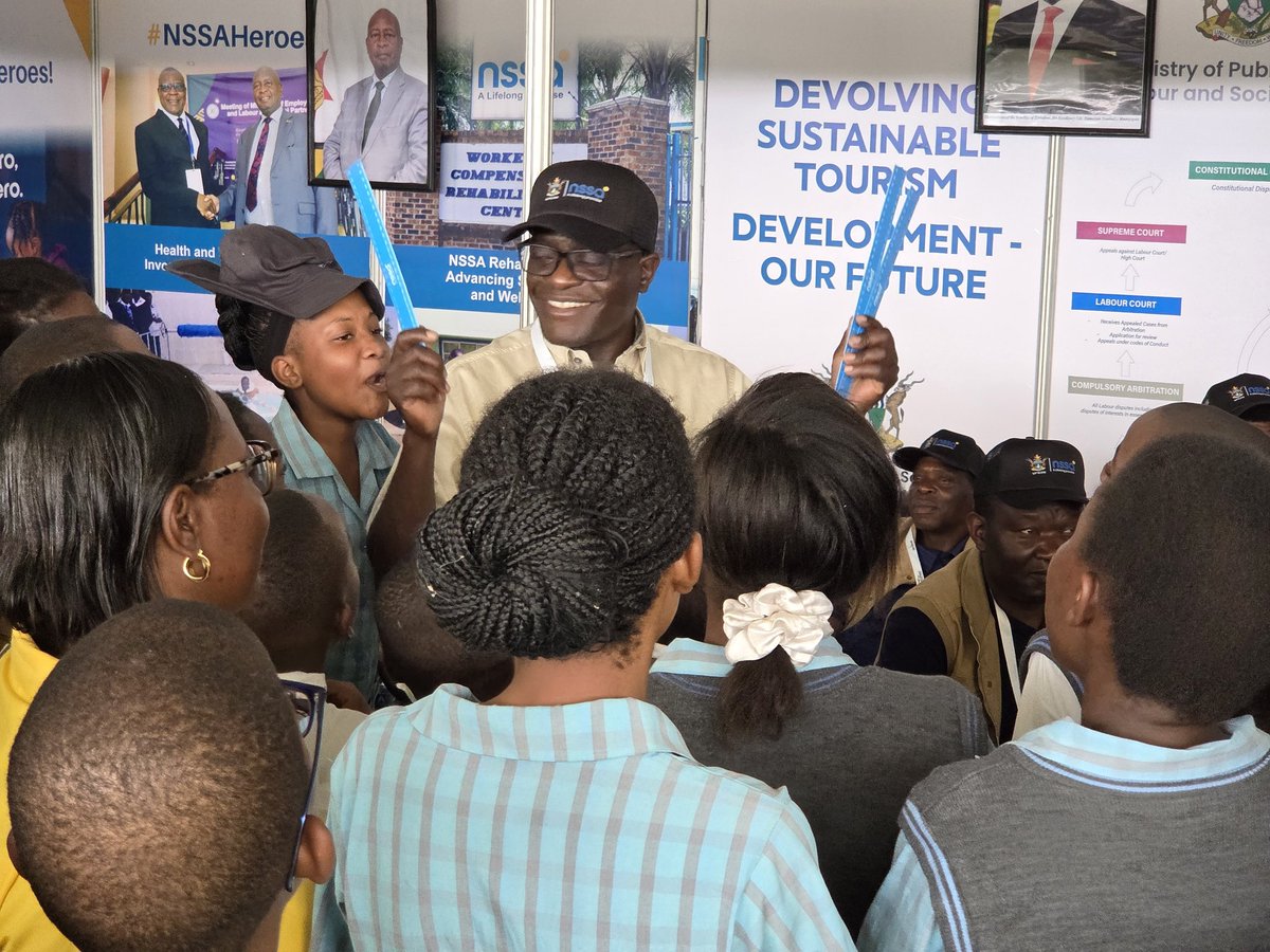 mpslswzim's tweet photo. Wrapped up Sanganai/Hlanganani Tourism Expo on a high note. Lots of children full of curiosity visited our stand dreaming big about Vision 2030. We played, shared &amp; learned together about SDGs,  Career Guidance, migrant resource centres, and @nssazw's A Life Long Promise https://t.co/OBcMe1EOM8