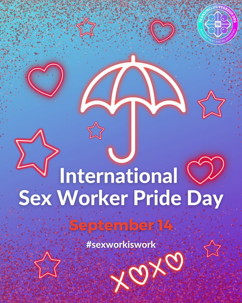 💜 Happy Sex Worker Pride Day! 💜
We celebrate all sex workers, especially trans sex workers leading with resilience.

Join our next SWiW Support Group Sept 17 (current &amp; former sex workers) 🌈
Register: transinclusivegroup.org/meetings