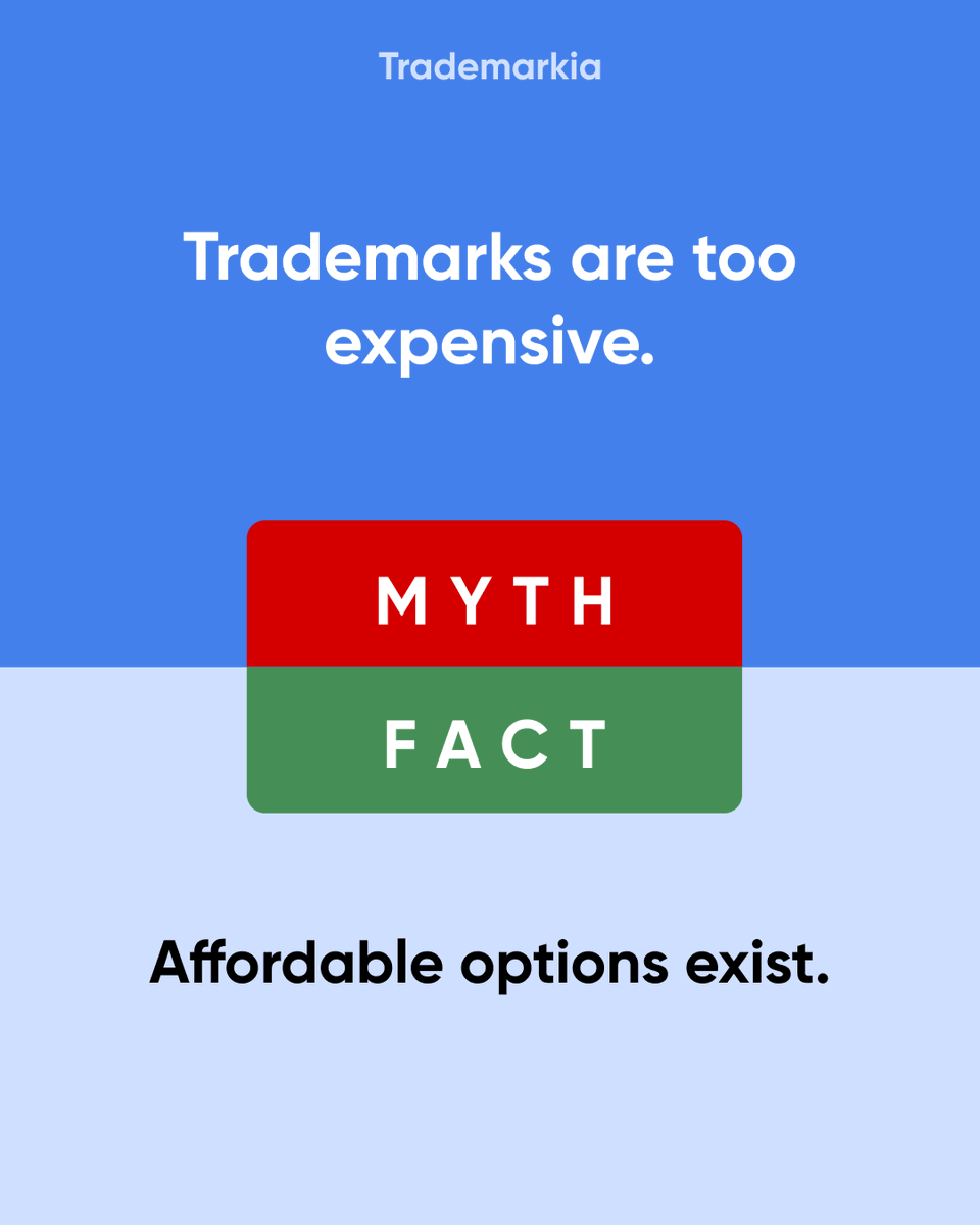 Think trademarks are only for big corporations? Think again.

🚀 Small businesses, creators, startups — trademarks protect YOU the most.

💼 Begin with Trademarkia today.

#BusinessTips #StartupTips #SmallBusiness #Trademark #Trademarkia #EntrepreneurLife
