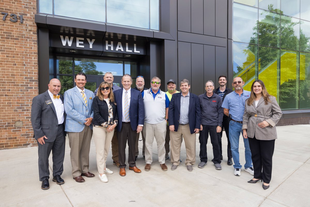 AppChancellor's tweet photo. On Tuesday at @appstate, we cut the ribbon on the Herbert W. Wey Hall renovation — the first for the building, advancing a longstanding legacy of innovation and resilience. Thank you to our legislators for making this beautiful renovation possible! https://t.co/pwbKFPaFhJ