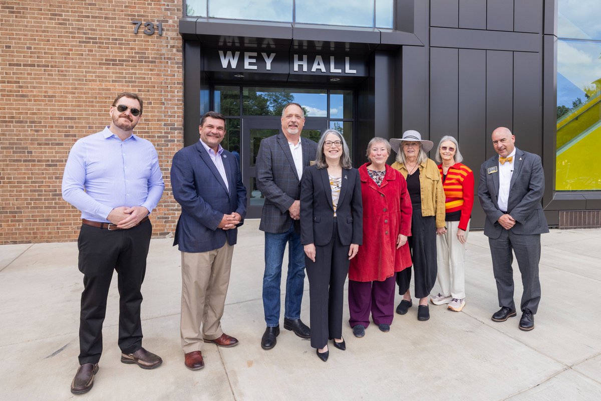 AppChancellor's tweet photo. On Tuesday at @appstate, we cut the ribbon on the Herbert W. Wey Hall renovation — the first for the building, advancing a longstanding legacy of innovation and resilience. Thank you to our legislators for making this beautiful renovation possible! https://t.co/pwbKFPaFhJ