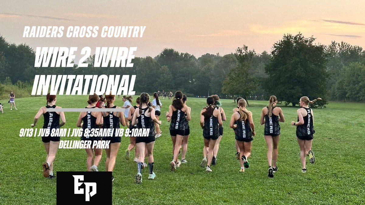 Race day tomorrow in Cartersville! Wire 2 Wire is a team favorite!

📍Dellinger Park
⏰ JV boys 8am | JV girls 835am
📆 9/13

<a href="/AthleticsEP/">EPHS Athletics</a>