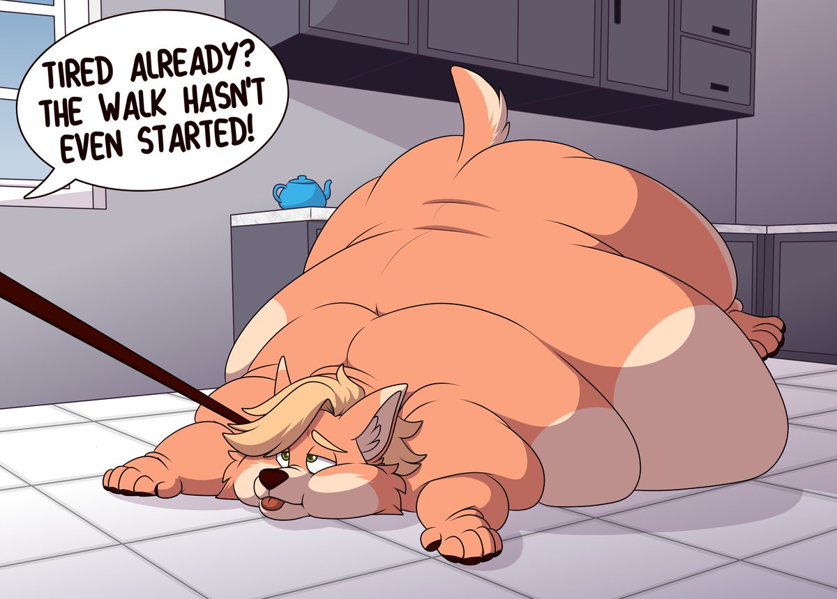 Bouvardia (@bouva__) on Twitter photo what kind of dog doesnt love walkies? a well fed one ~ its YCH from <a href="/DadTigerDad/">Charlie 🇵🇸</a> time again :33 what kind of dog doesnt love walkies? a well fed one ~ its YCH from <a href="/DadTigerDad/">Charlie 🇵🇸</a> time again :33
