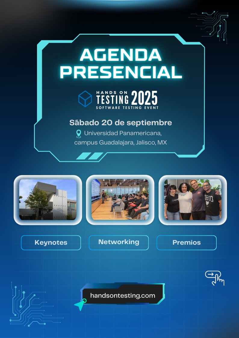 handsontesting's tweet image. 📣  ¡Asegura hoy tu lugar en la jornada presencial de #HandsOnTesting!

Conecta con líderes y disfruta de networking y charlas que transformarán tu carrera y conocimiento práctico.

📍 20 de Septiembre en @UPGdl.

Adquiere tu 🎟️ a un precio especial → handsontesting.com/inscripcion-co…